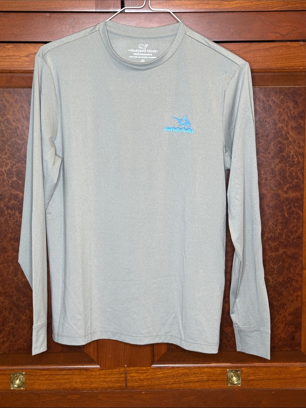 Vineyard Vines Men's XS Long-Sleeve Performance Tee - Gray